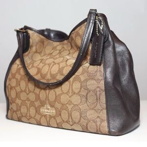 Coach Brown and Tan Shoulder Bag